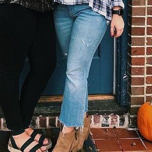 Zara Distressed Cropped Jeans